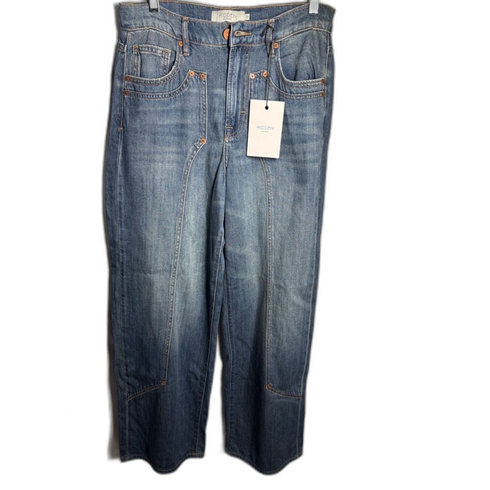 HIDDEN Alyx Baggy Jeans Women 25 NWT Medium Vintage Patch Wide Leg Y2K